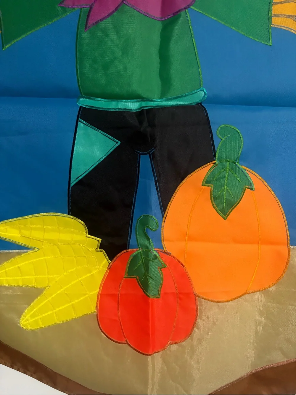 Fall Harvest Scarecrow Door Flag Autumn Thanksgiving Decor 28” x 42” NEW